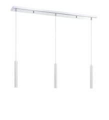 Forest LED 3 Light Linear Chandelier Chrome