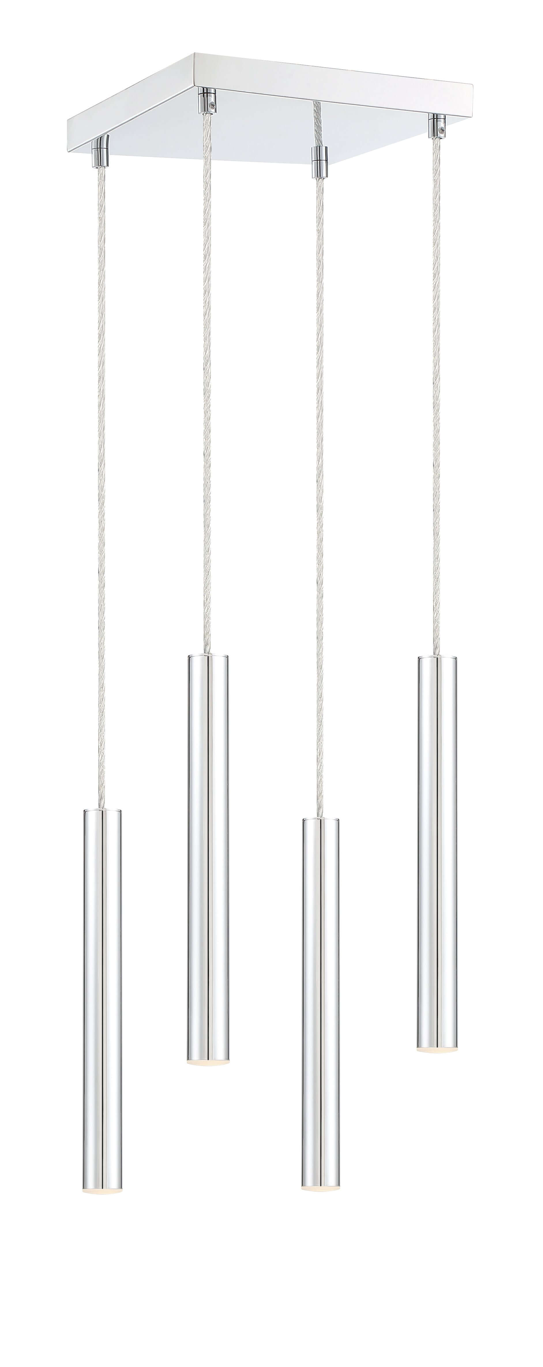 Forest LED 4 Light Chandelier Chrome