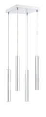Forest LED 4 Light Chandelier Chrome