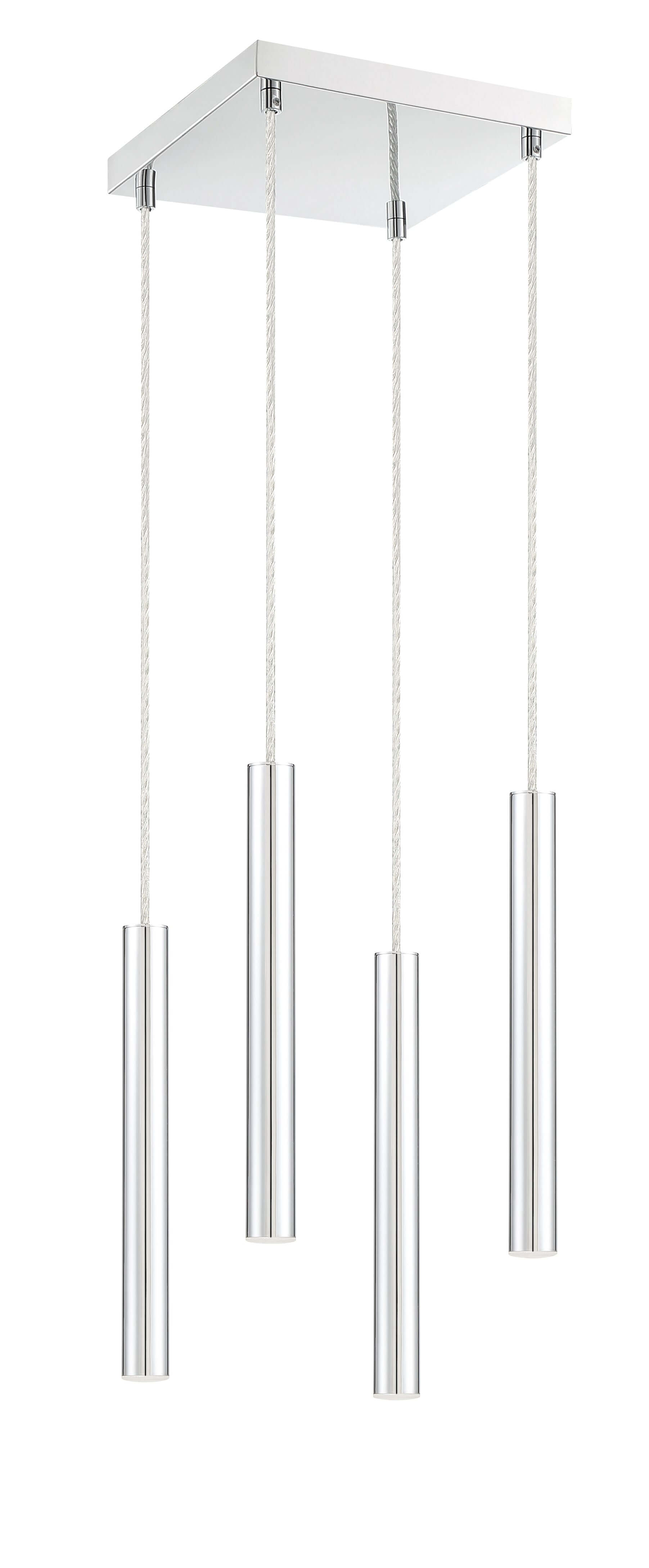 Forest LED 4 Light Chandelier Chrome