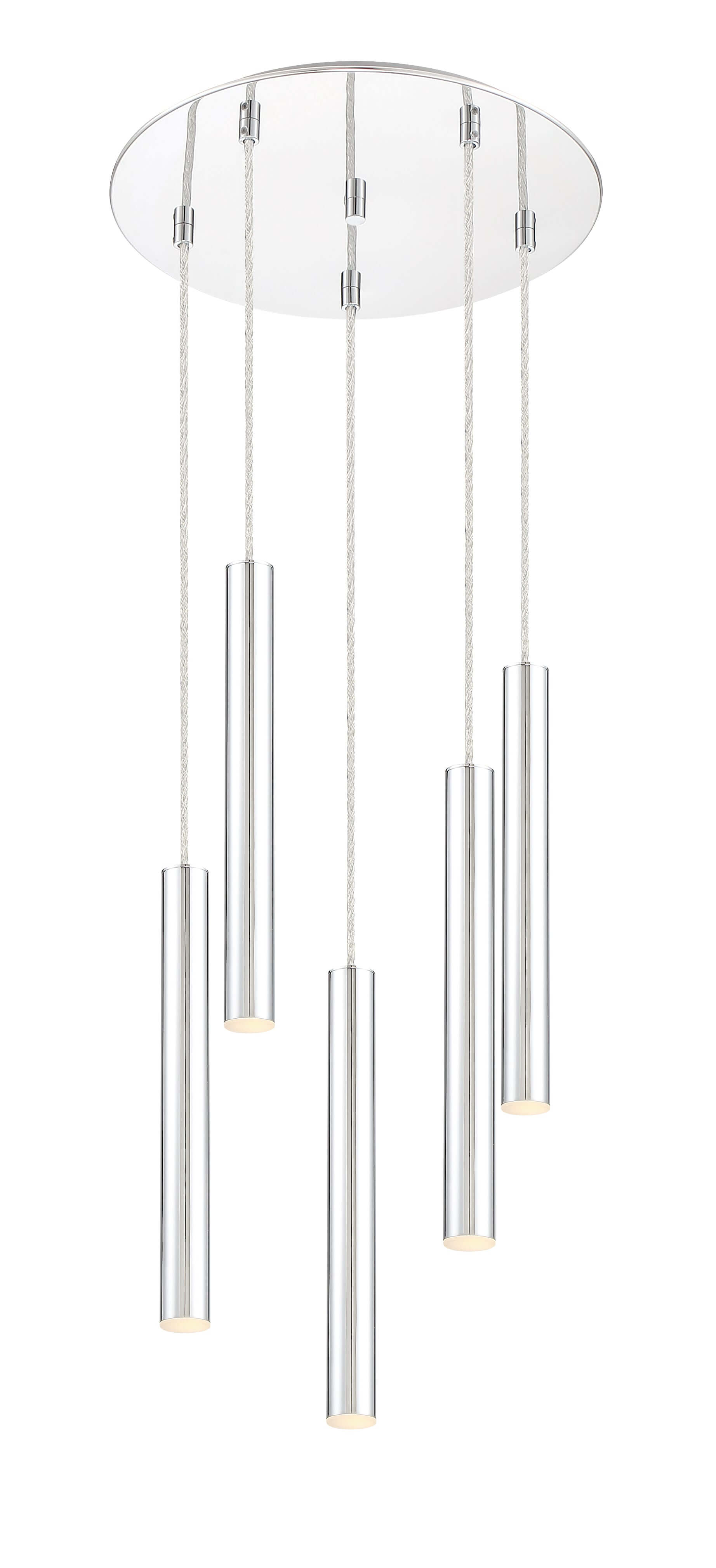 Forest LED 5 Light Chandelier Chrome