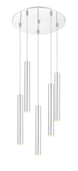Forest LED 5 Light Chandelier Chrome