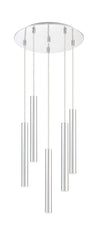 Forest LED 5 Light Chandelier Chrome