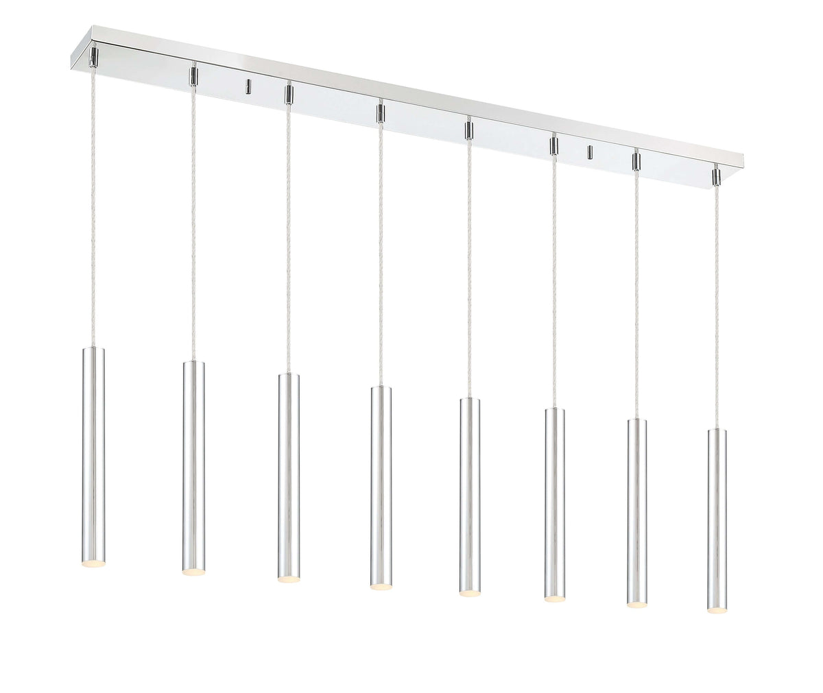 Forest LED 8 Light Linear Chandelier Chrome