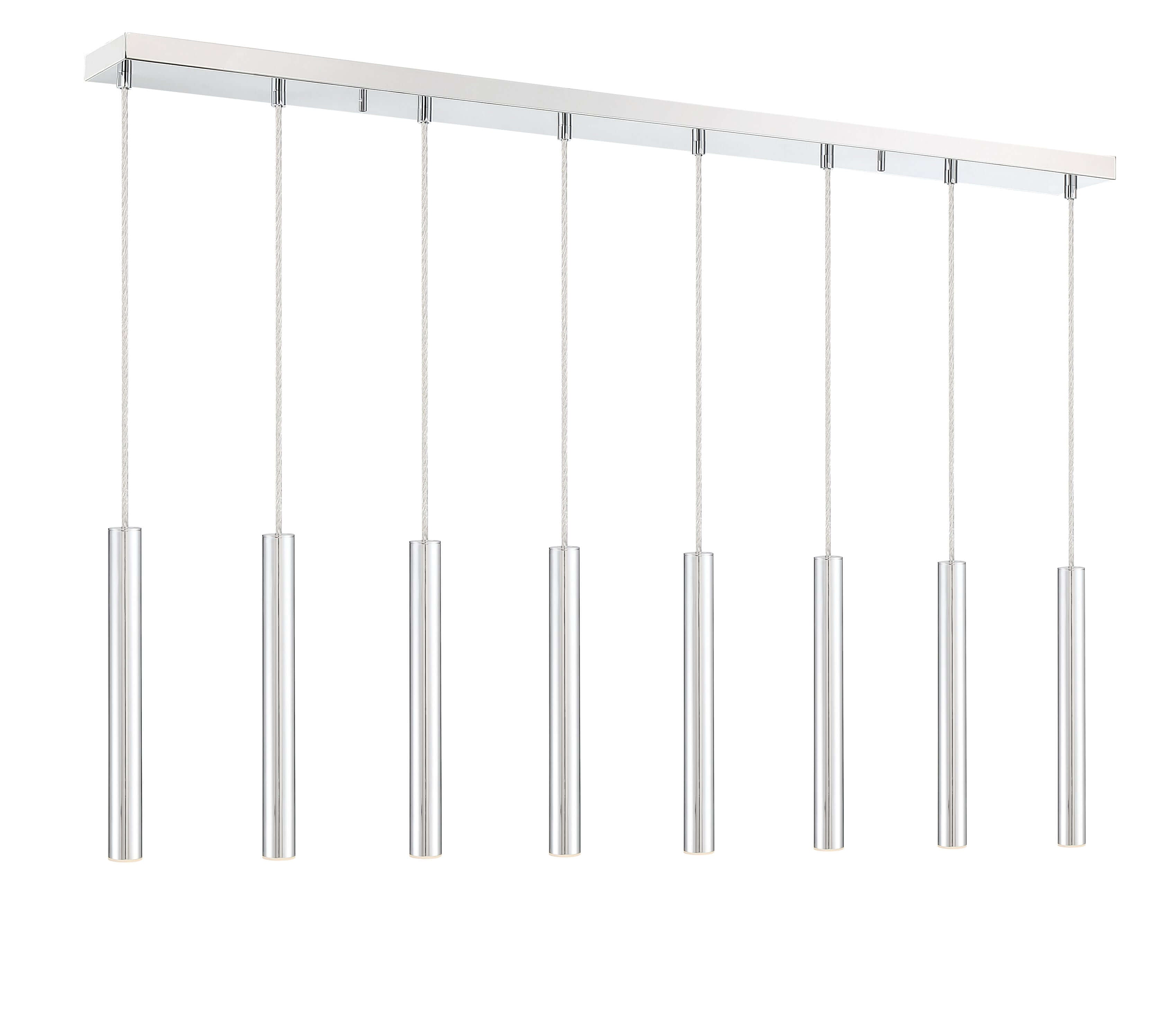 Forest LED 8 Light Linear Chandelier Chrome