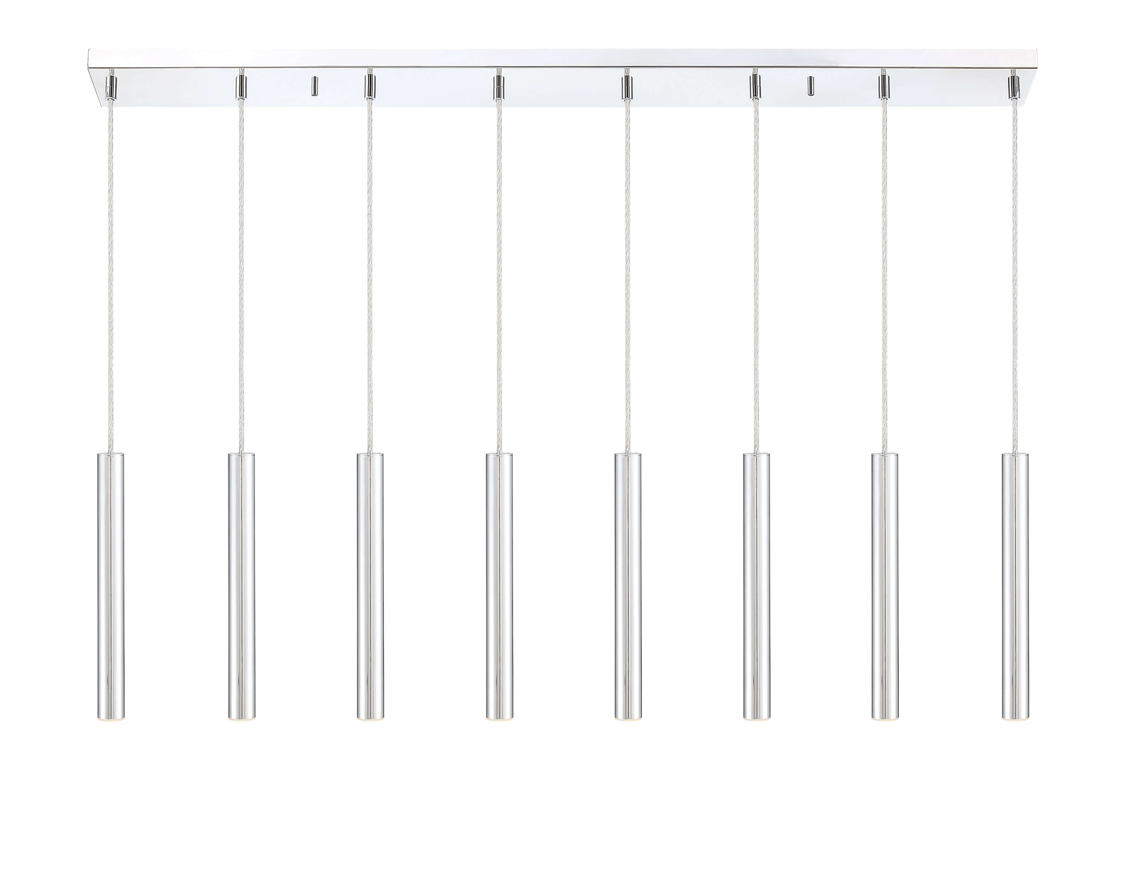 Forest LED 8 Light Linear Chandelier Chrome