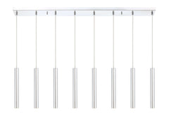 Forest LED 8 Light Linear Chandelier Chrome
