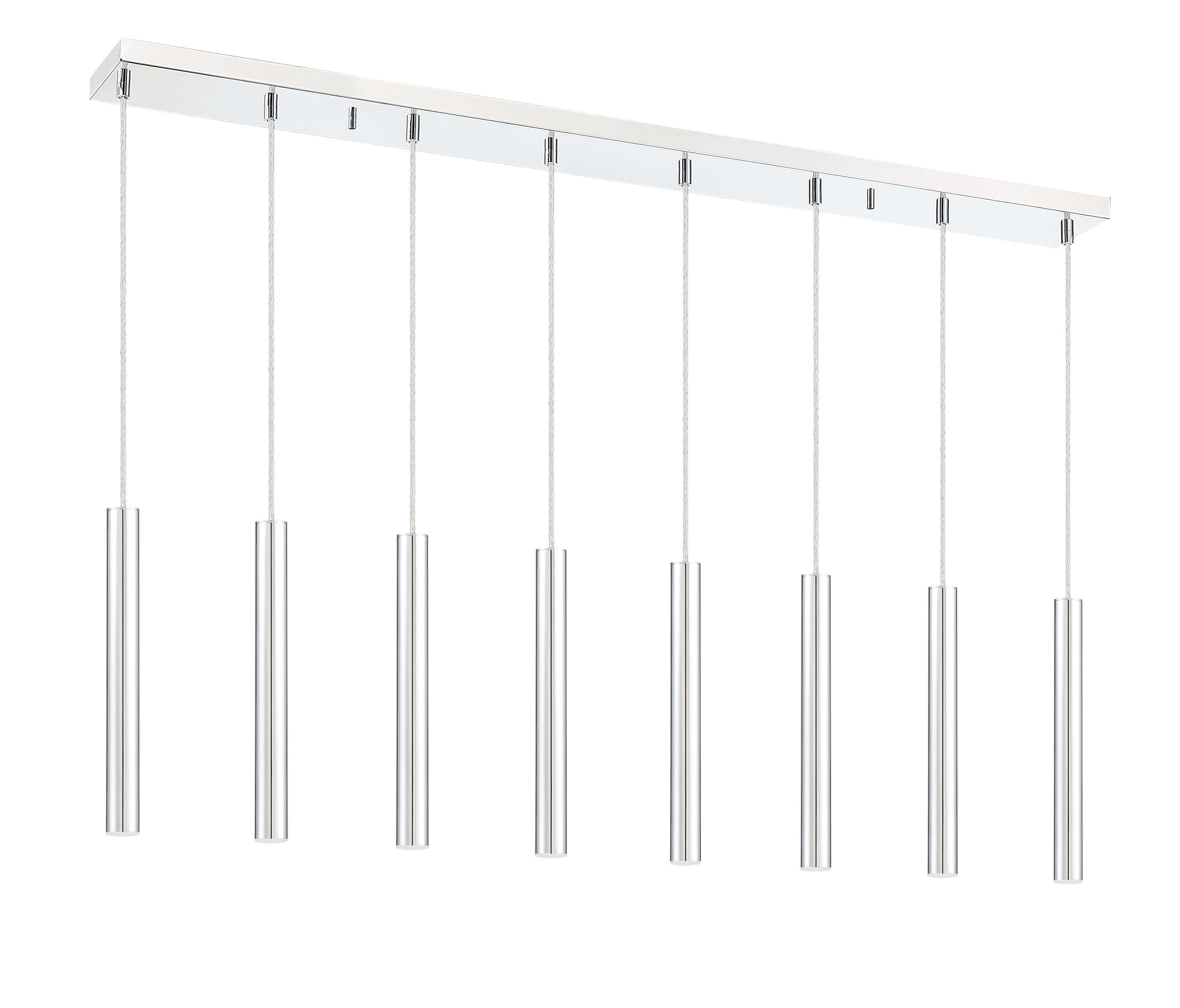 Forest LED 8 Light Linear Chandelier Chrome