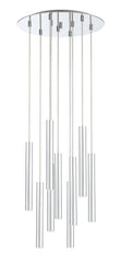 Forest LED 9 Light Chandelier Chrome