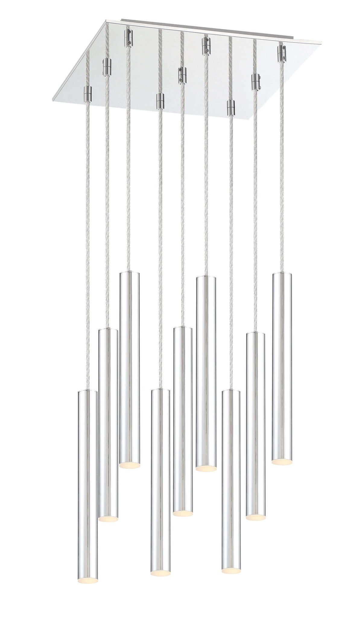 Forest LED 9 Light Chandelier Chrome