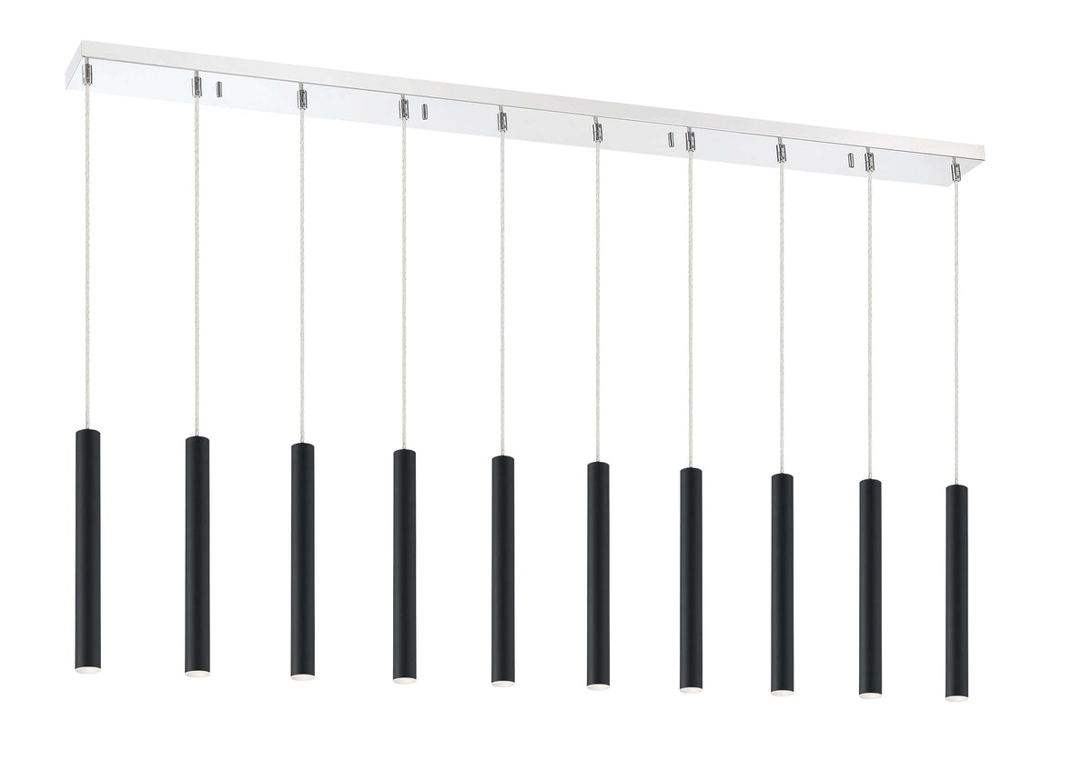 Forest LED 10 Light Linear Chandelier Chrome