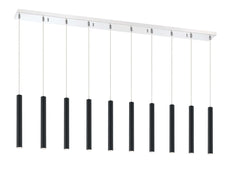 Forest LED 10 Light Linear Chandelier Chrome