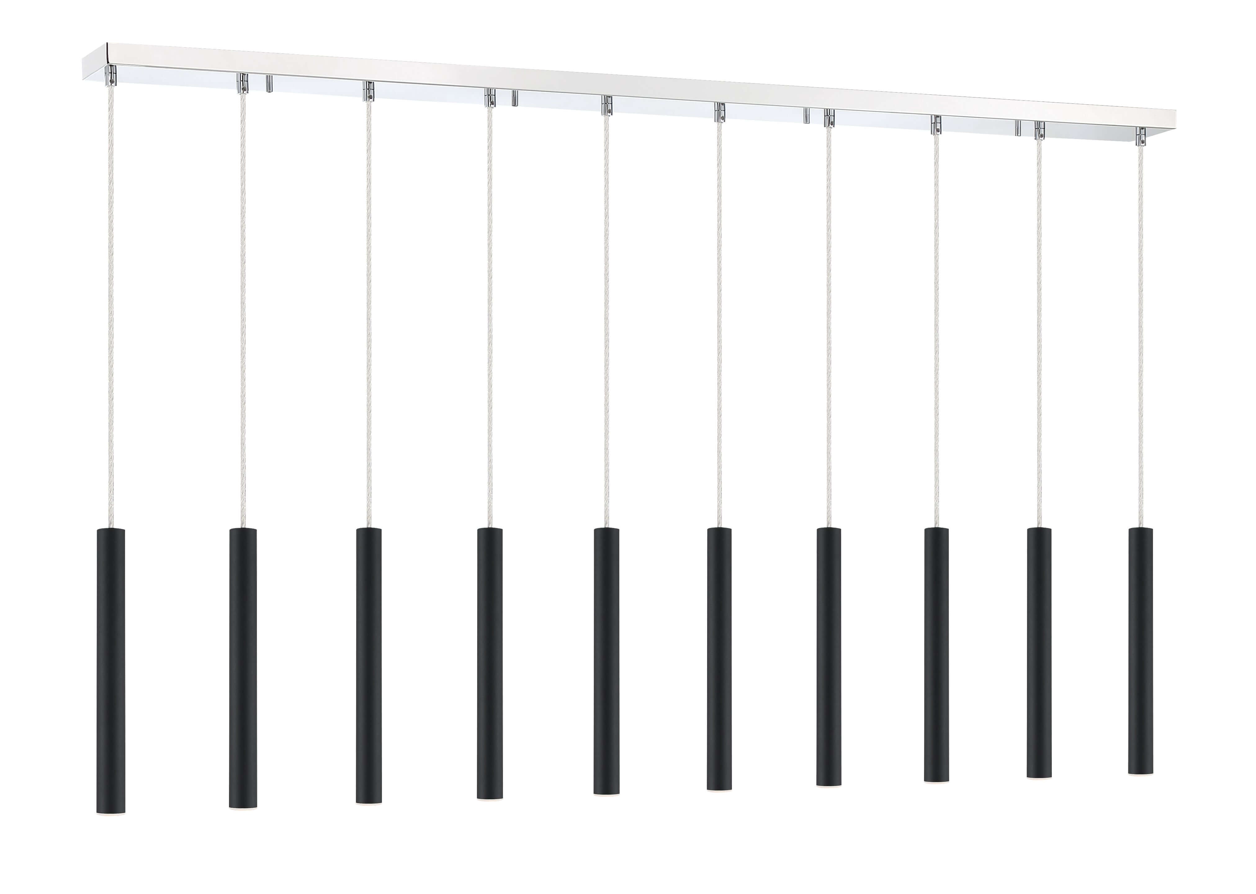 Forest LED 10 Light Linear Chandelier Chrome