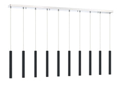 Forest LED 10 Light Linear Chandelier Chrome