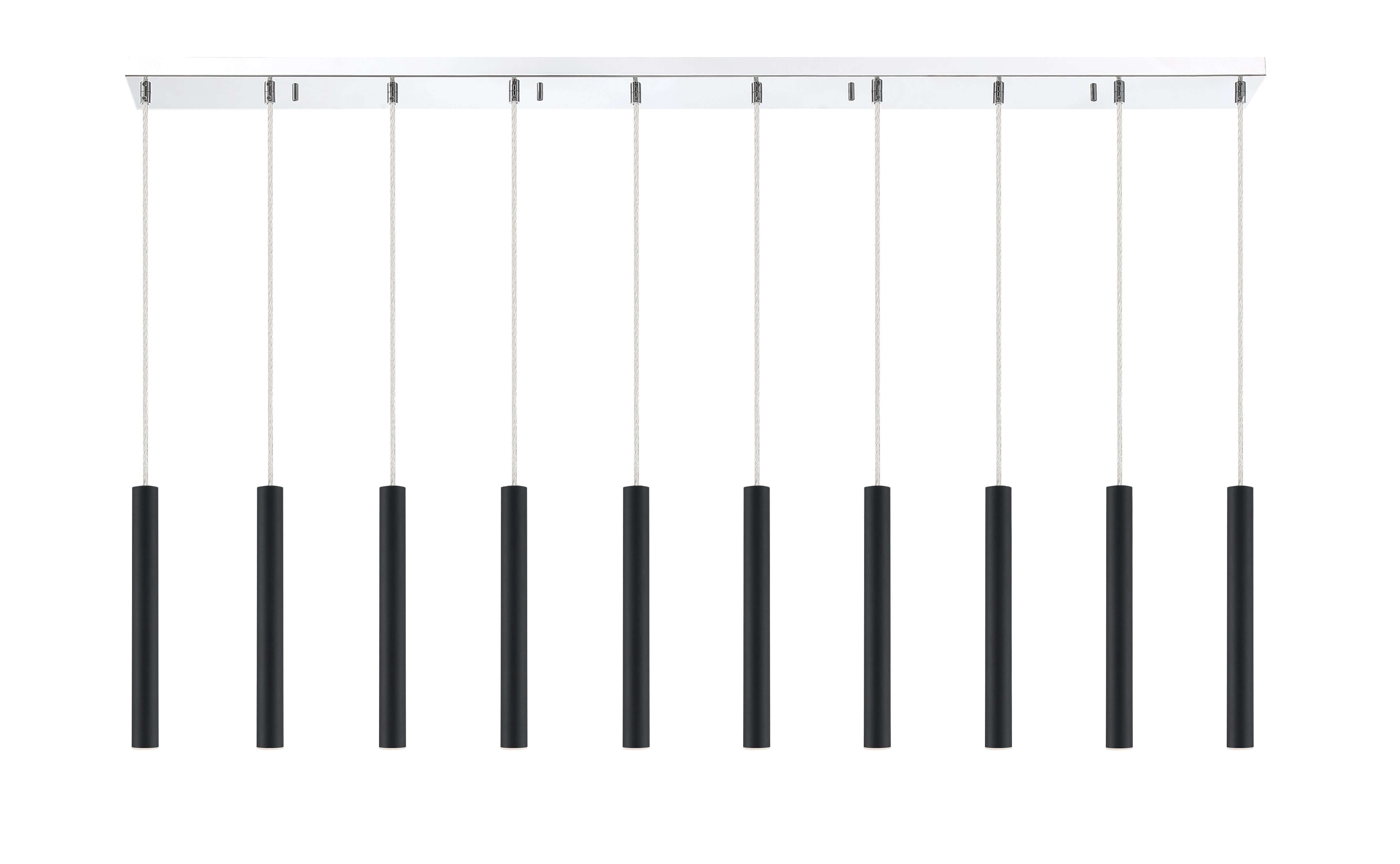 Forest LED 10 Light Linear Chandelier Chrome