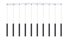 Forest LED 10 Light Linear Chandelier Chrome