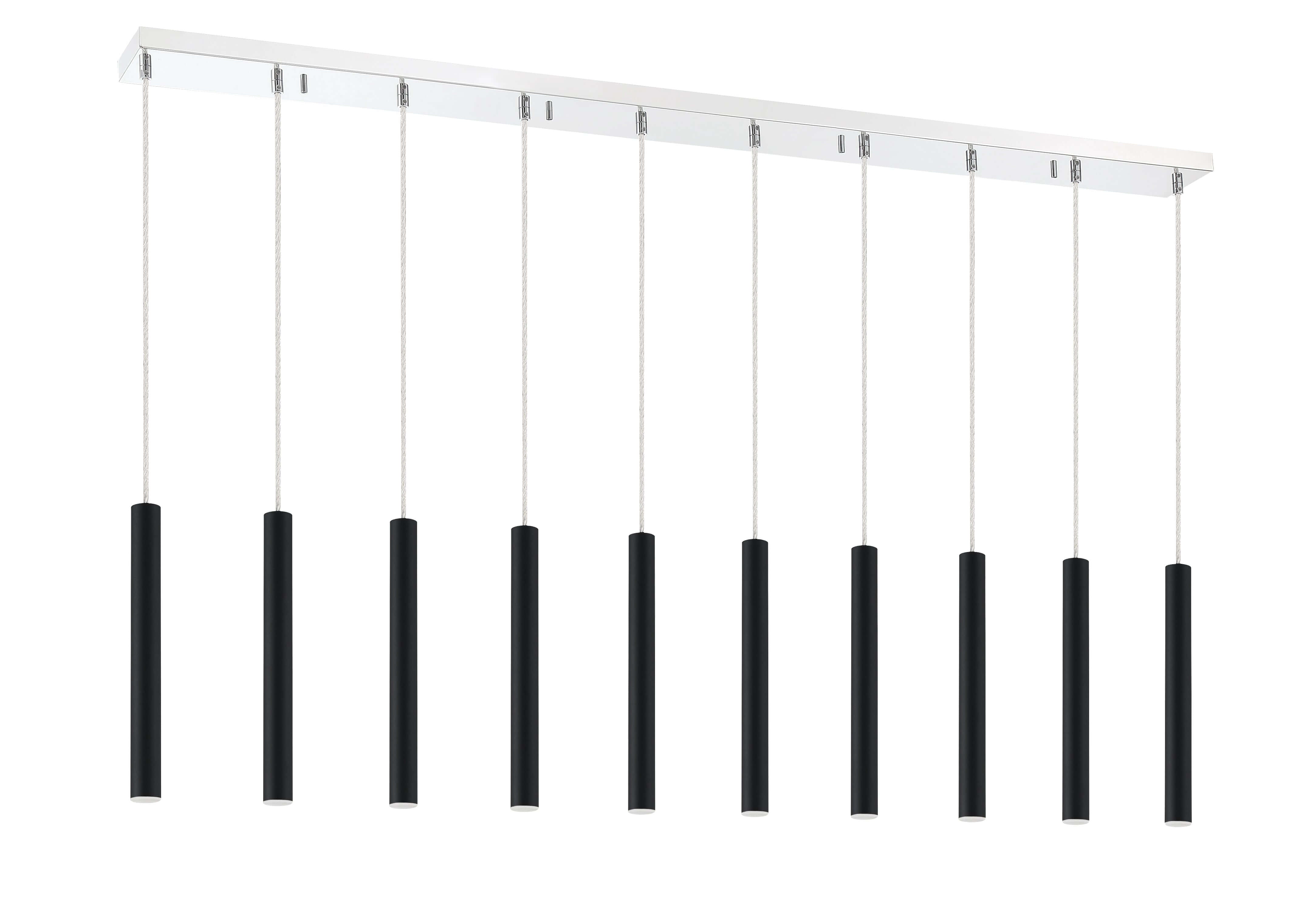Forest LED 10 Light Linear Chandelier Chrome