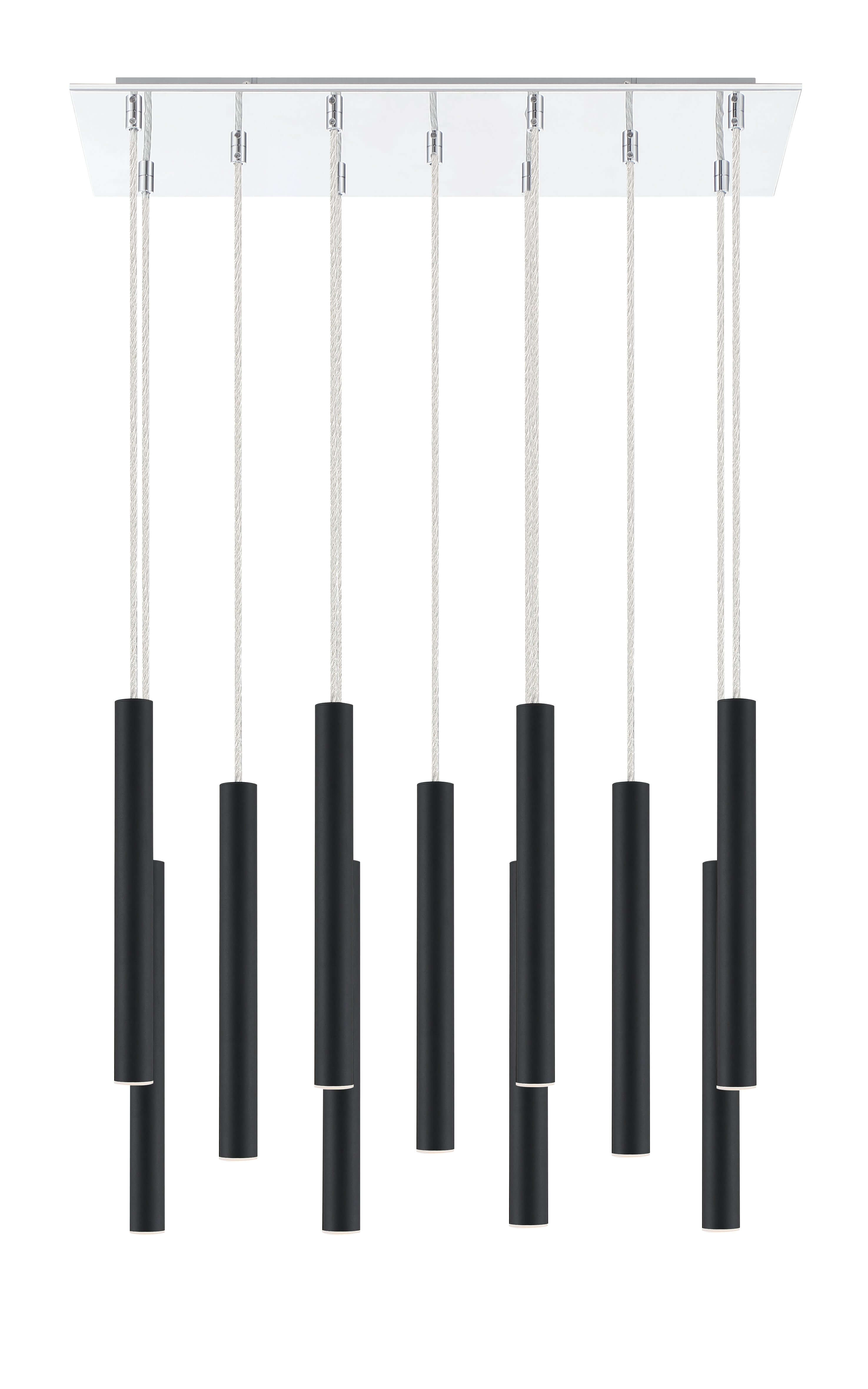 Forest LED 11 Light Chandelier Chrome