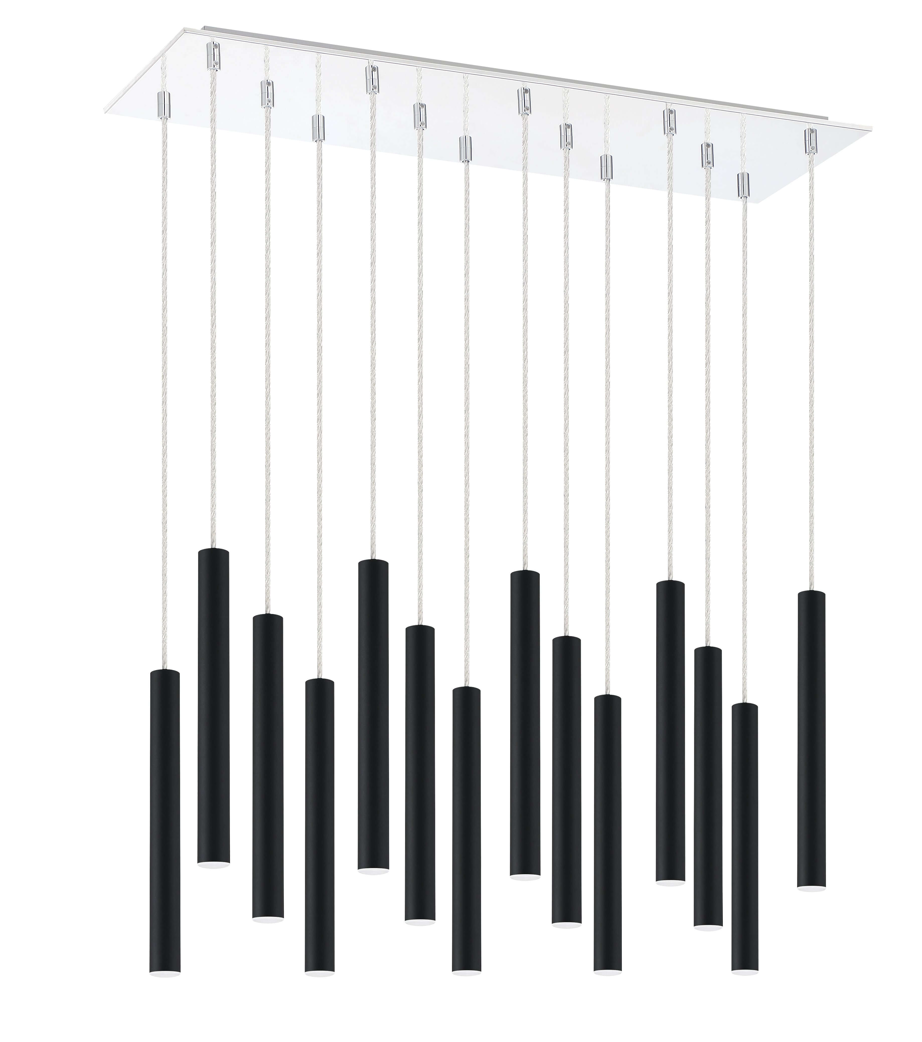 Forest LED 14 Light Chandelier Chrome