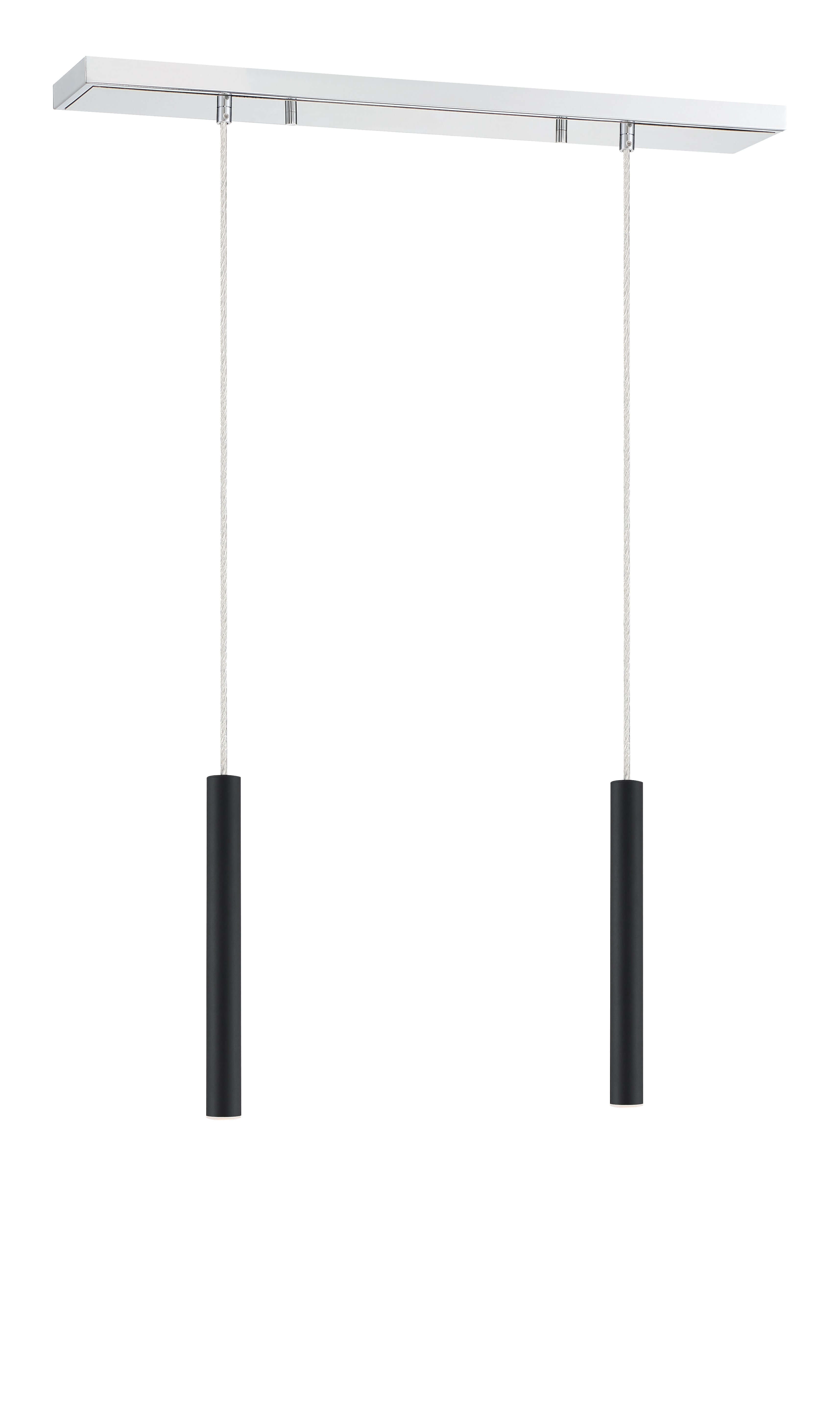 Forest LED 2 Light Linear Chandelier Chrome