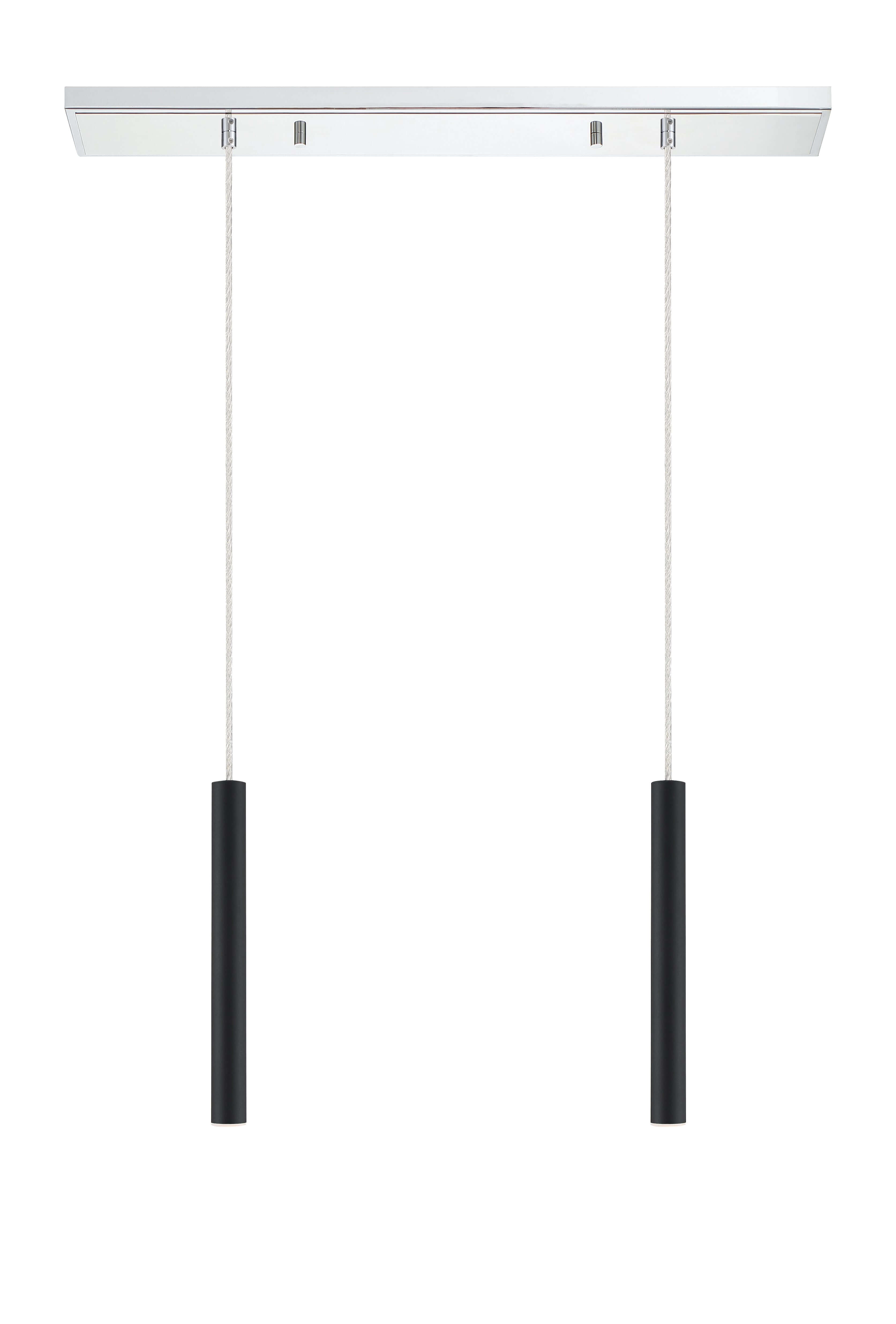 Forest LED 2 Light Linear Chandelier Chrome