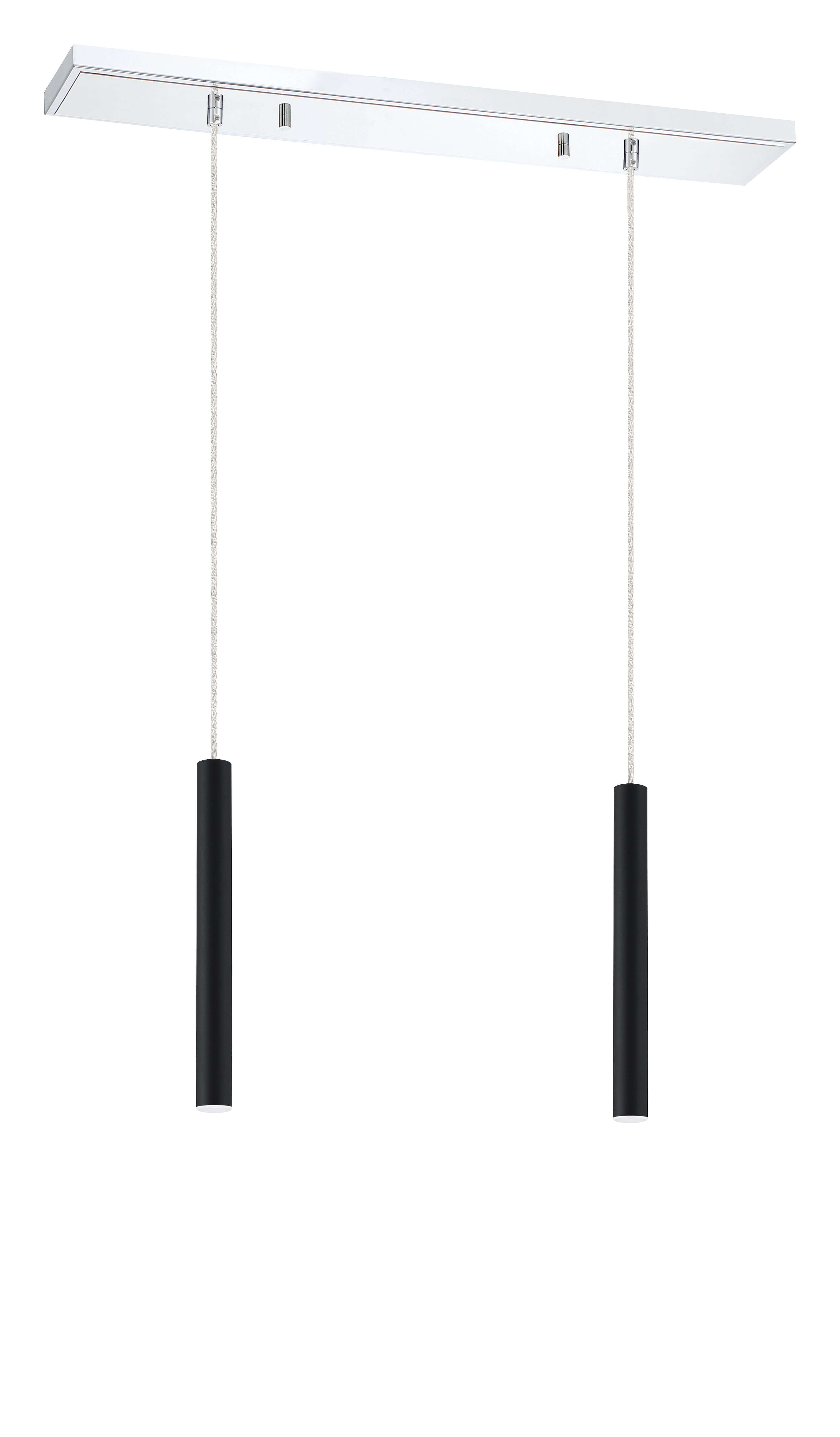 Forest LED 2 Light Linear Chandelier Chrome