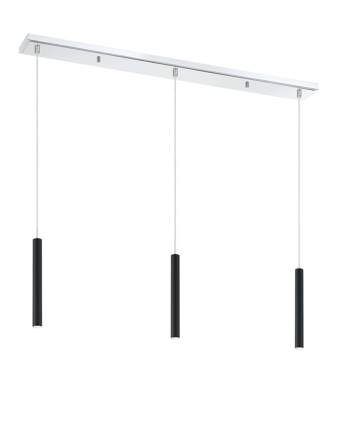 Forest LED 3 Light Linear Chandelier Chrome