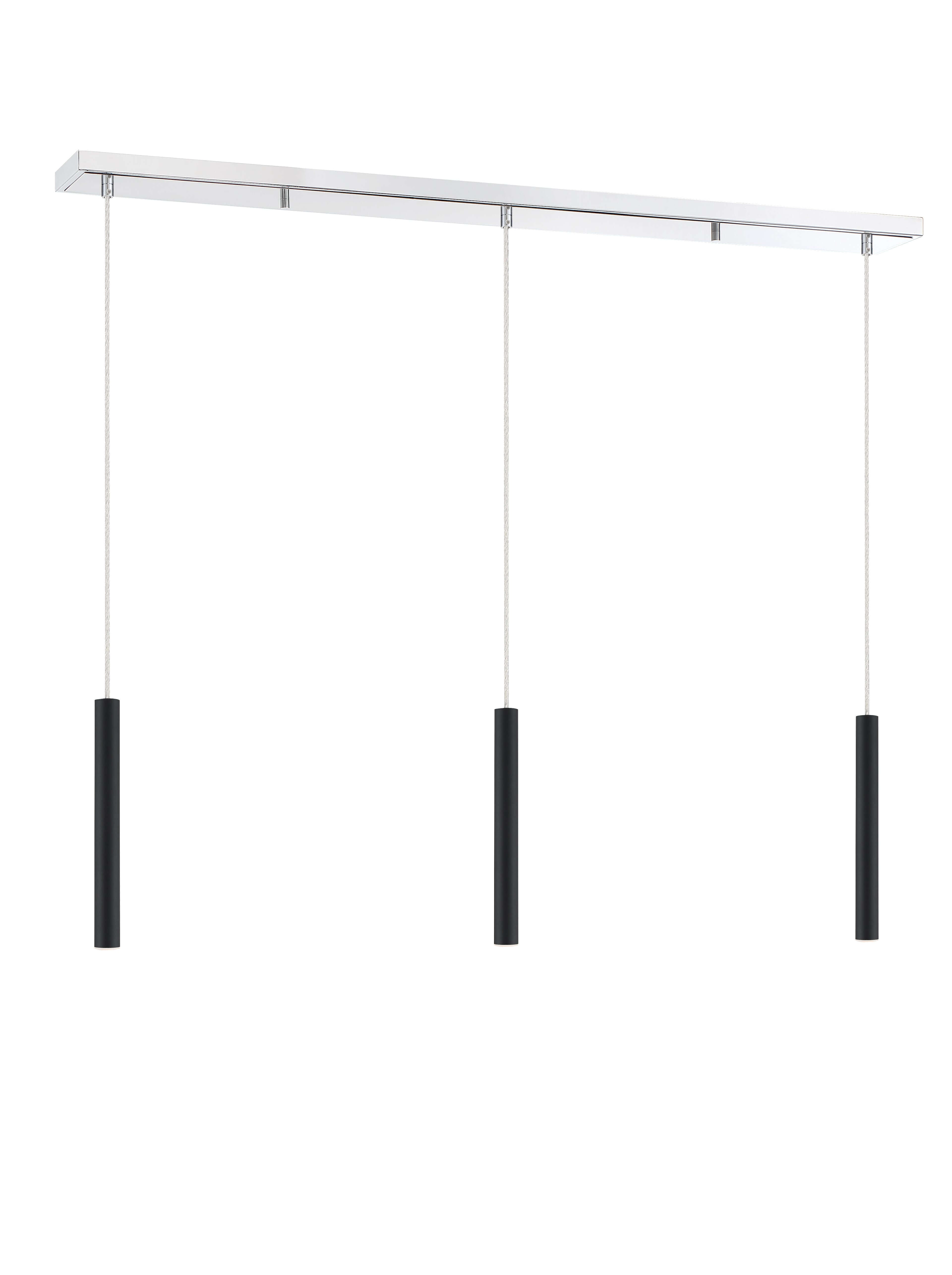 Forest LED 3 Light Linear Chandelier Chrome