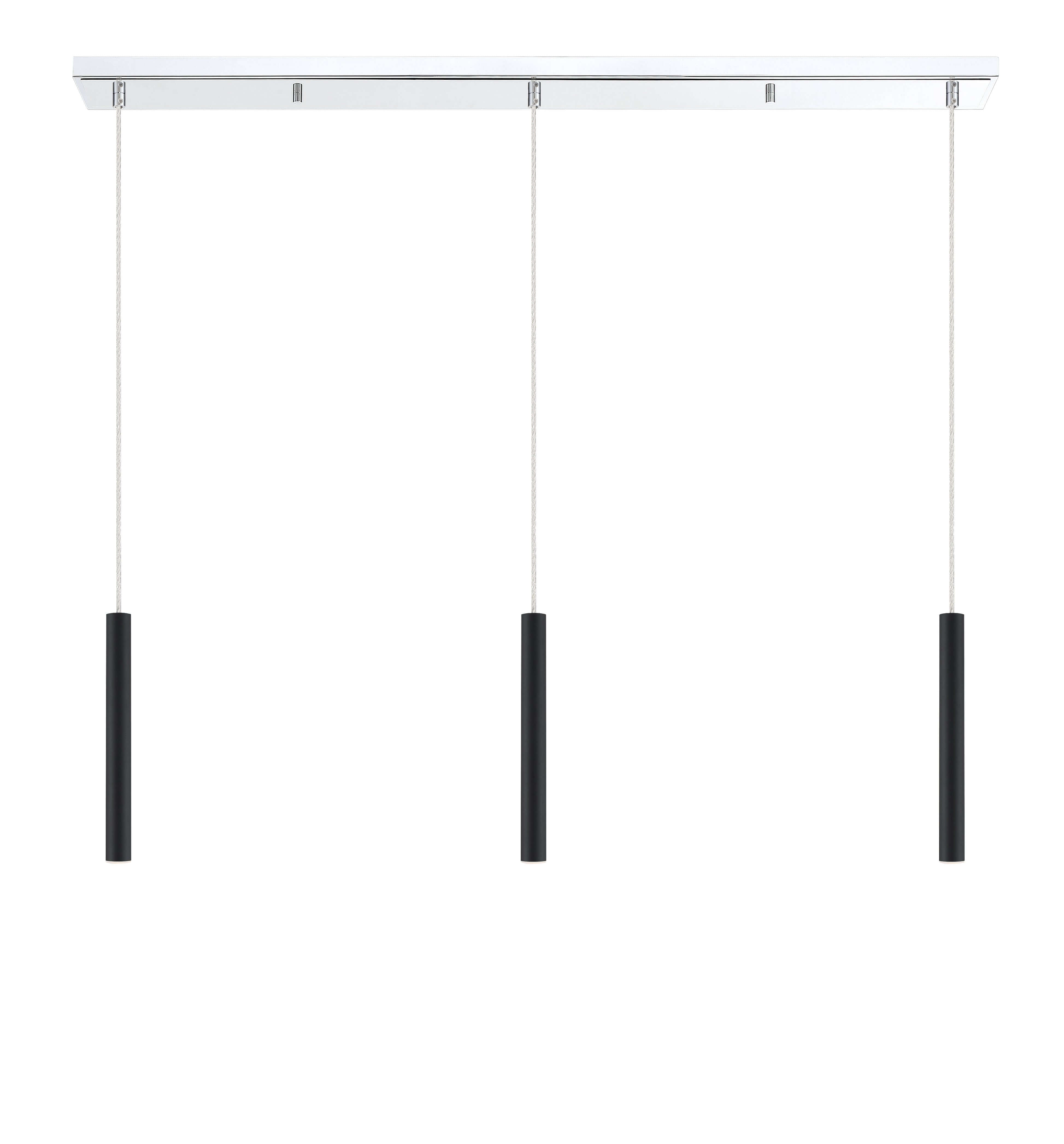 Forest LED 3 Light Linear Chandelier Chrome