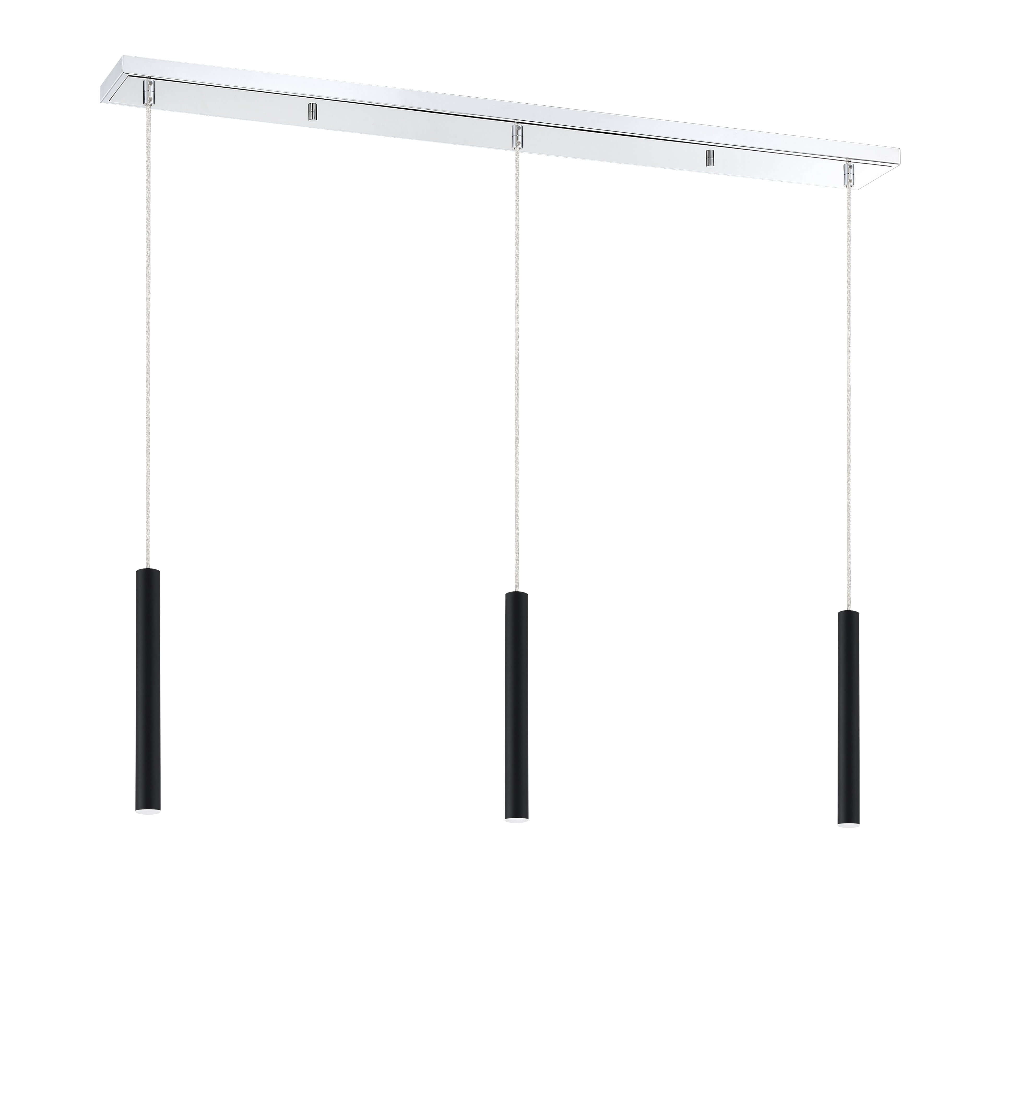 Forest LED 3 Light Linear Chandelier Chrome