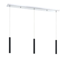 Forest LED 3 Light Linear Chandelier Chrome