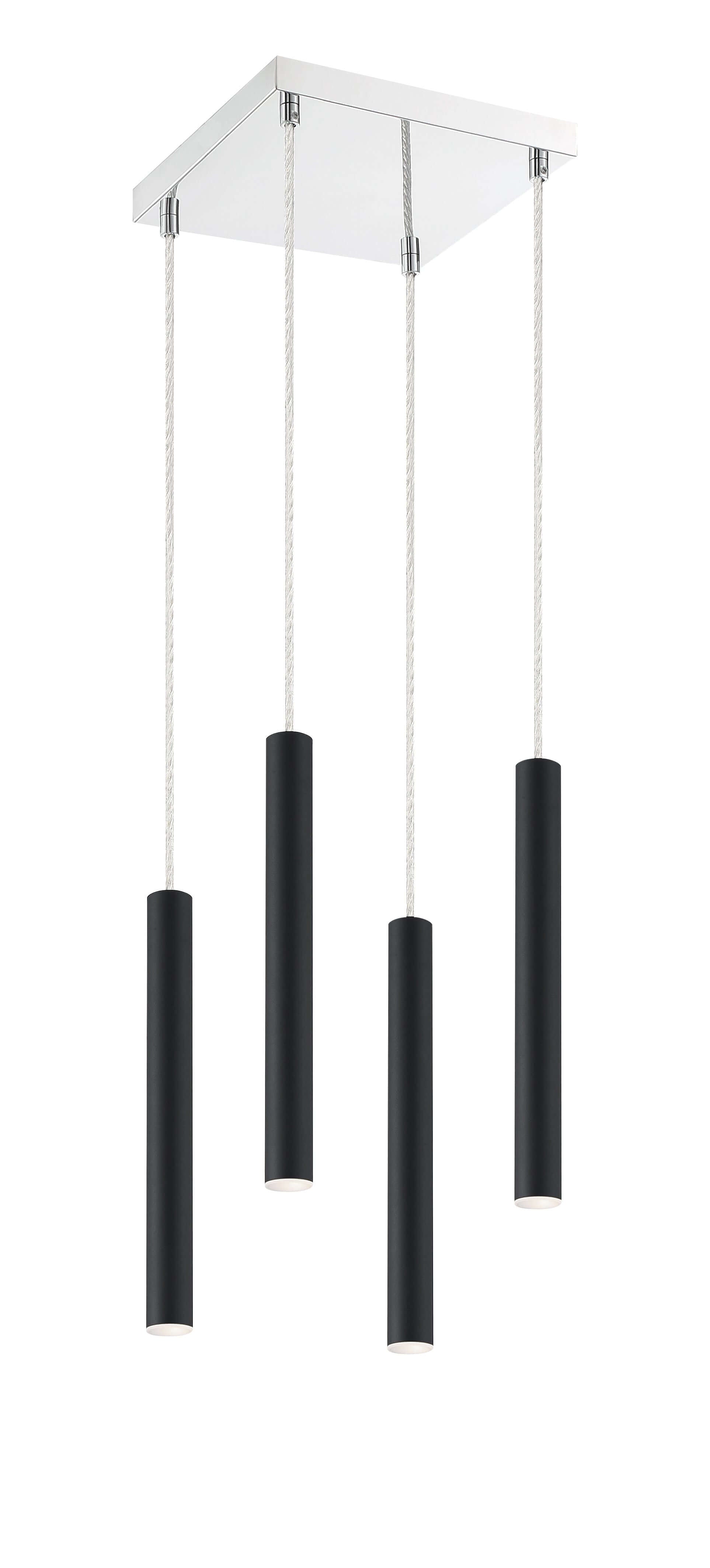 Forest LED 4 Light Chandelier Matte Black