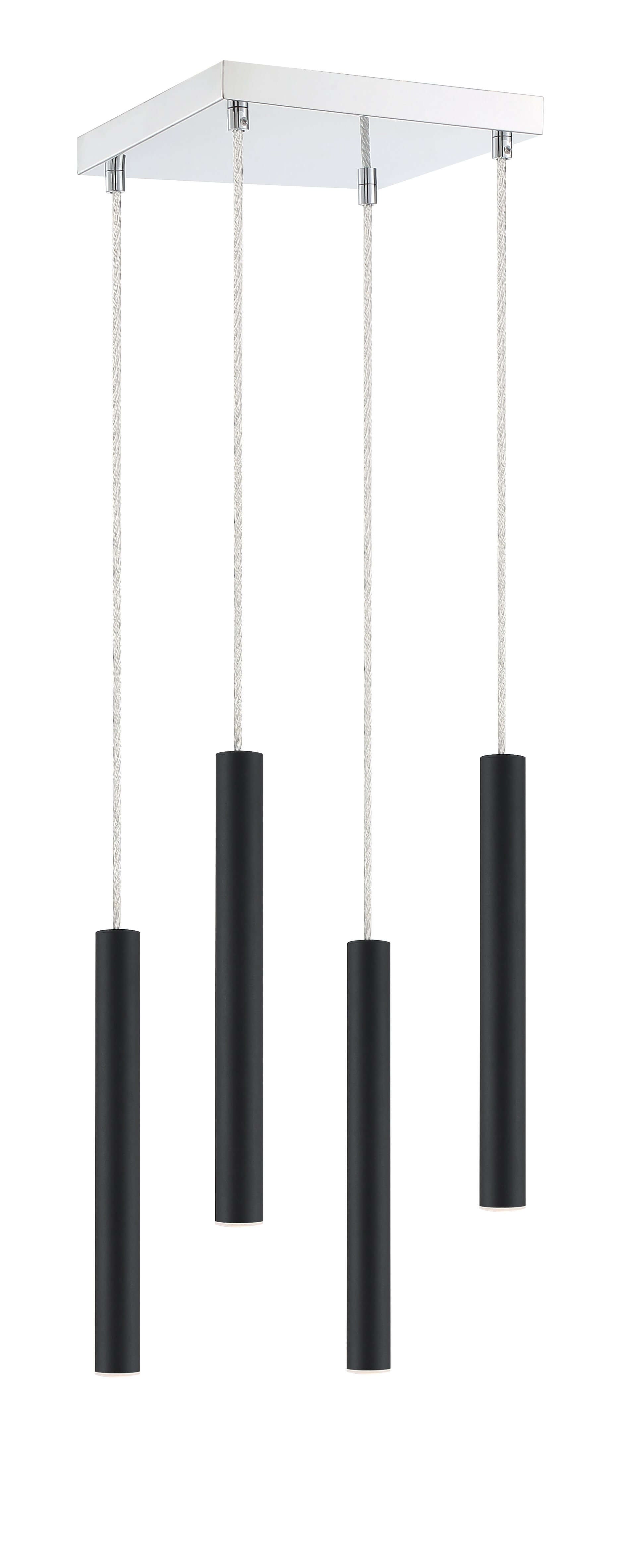Forest LED 4 Light Chandelier Matte Black