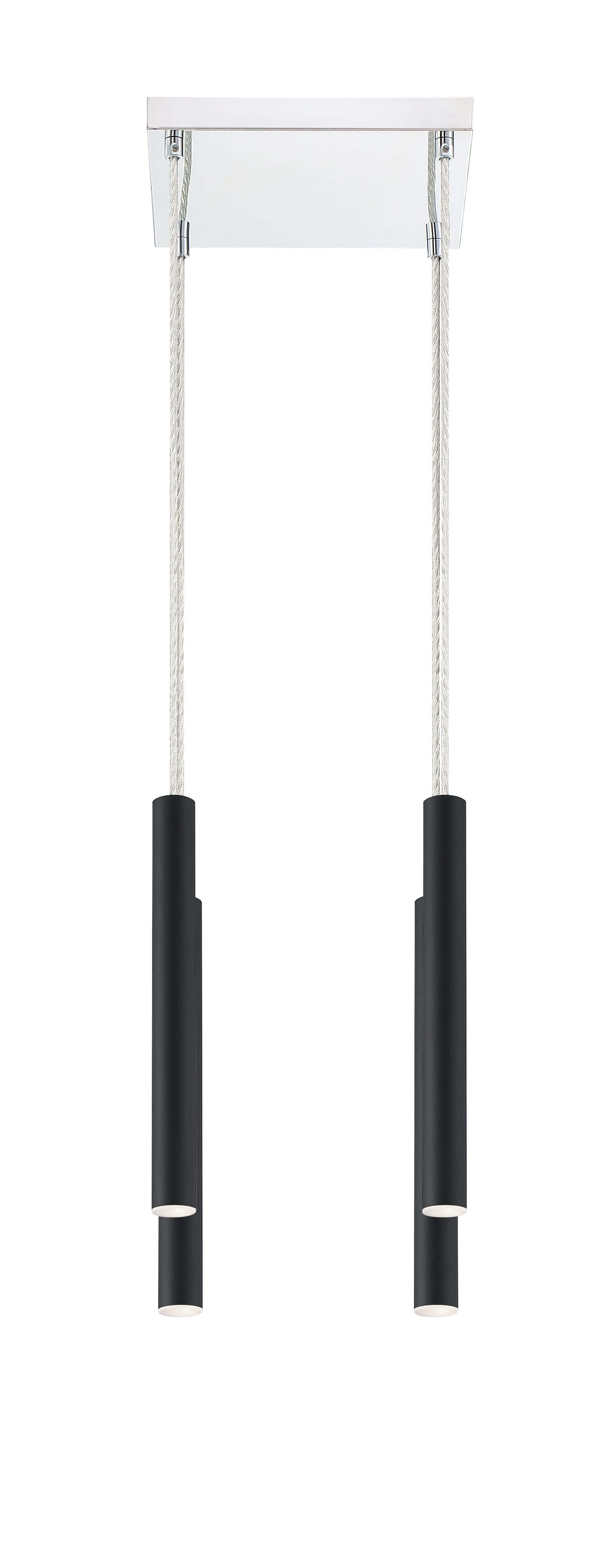Forest LED 4 Light Chandelier Matte Black