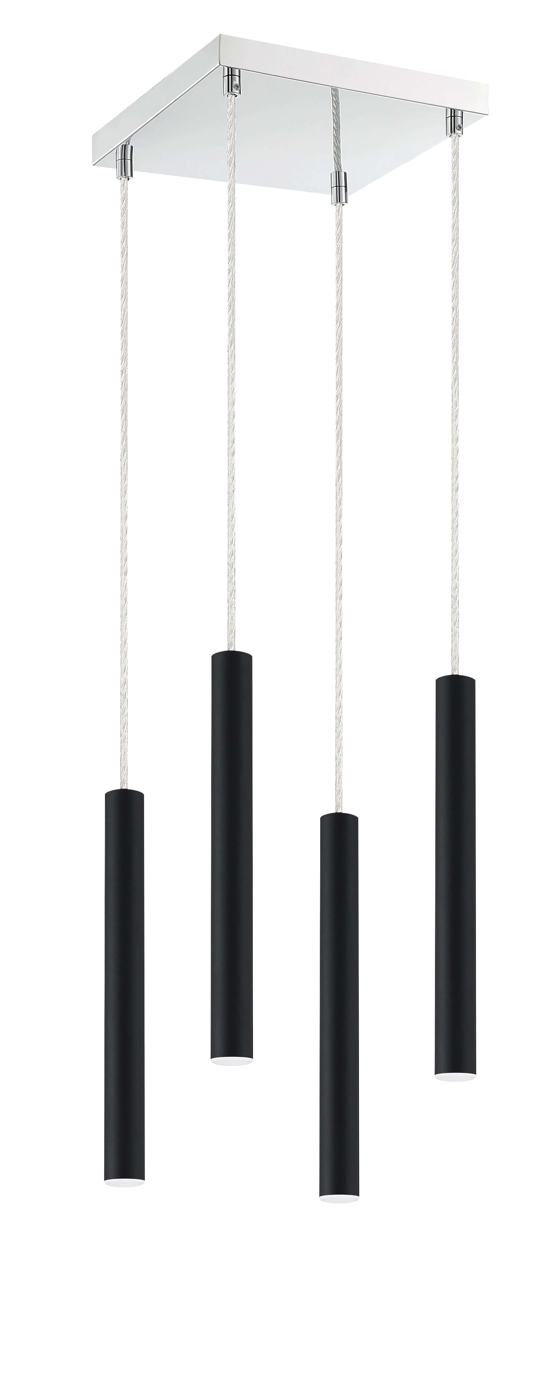 Forest LED 4 Light Chandelier Matte Black