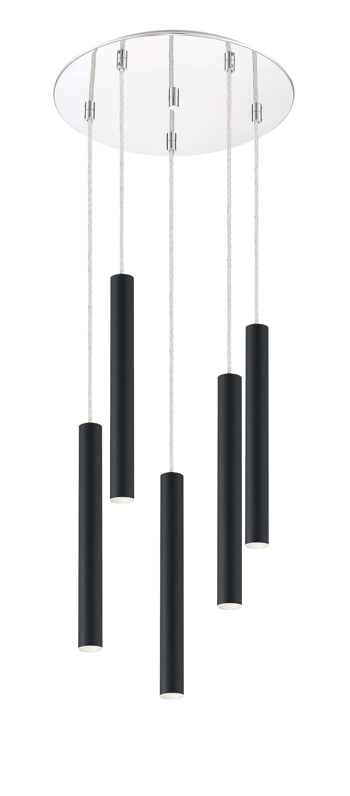 Forest LED 5 Light Chandelier Chrome