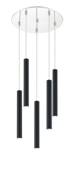 Forest LED 5 Light Chandelier Chrome