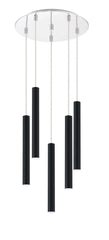 Forest LED 5 Light Chandelier Chrome