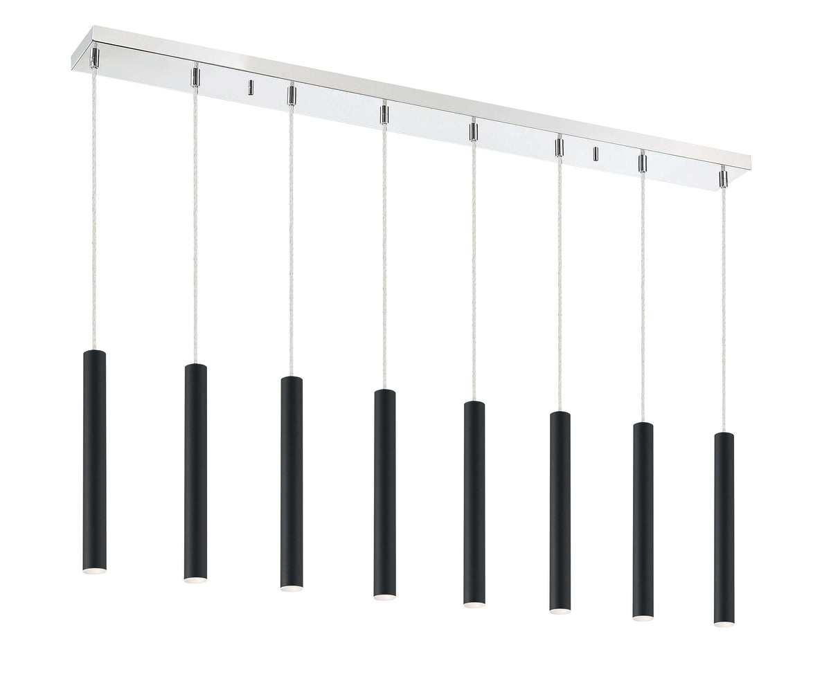 Forest LED 8 Light Linear Chandelier Chrome