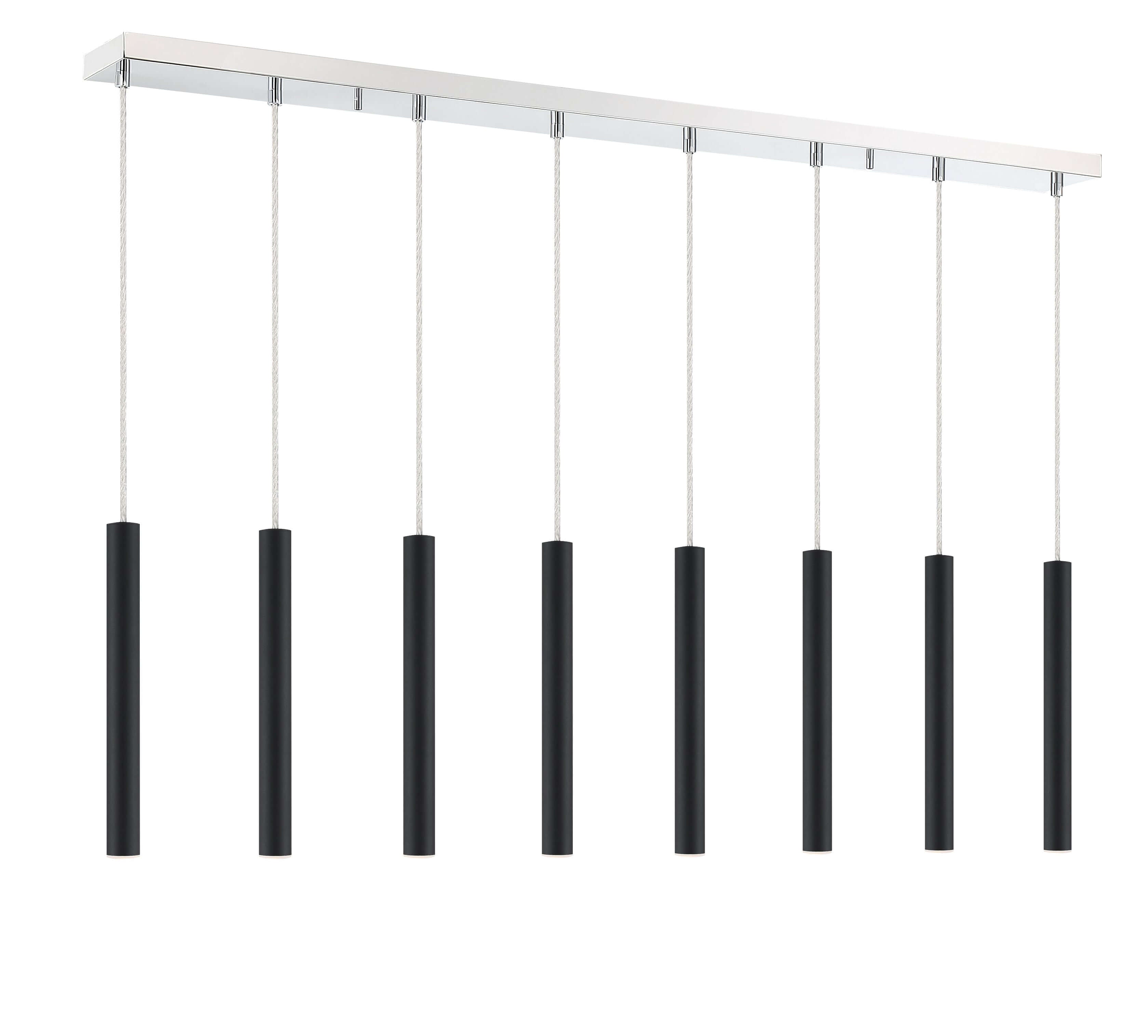 Forest LED 8 Light Linear Chandelier Chrome
