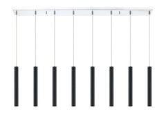 Forest LED 8 Light Linear Chandelier Chrome
