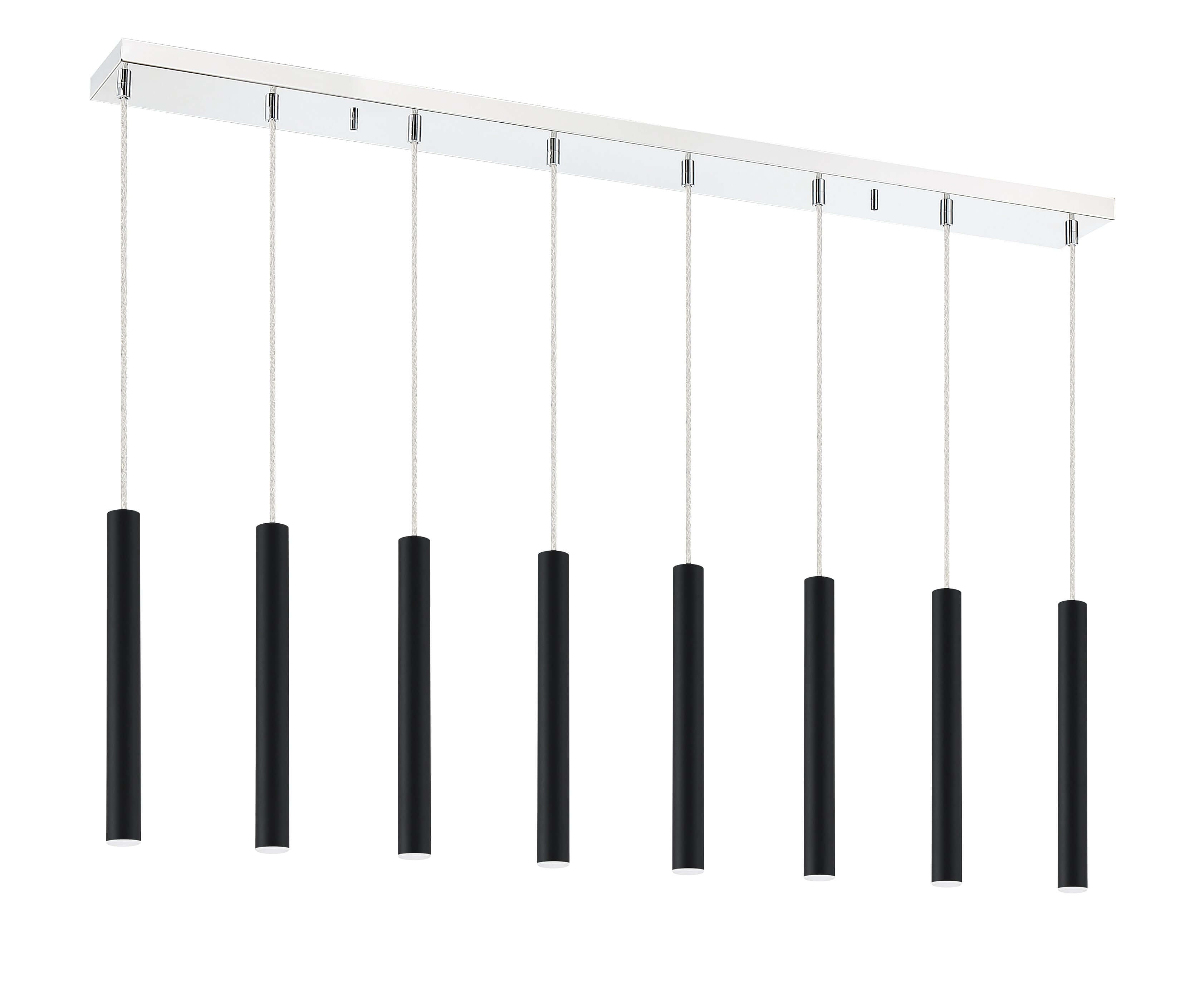 Forest LED 8 Light Linear Chandelier Chrome