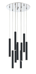 Forest LED 9 Light Chandelier Chrome