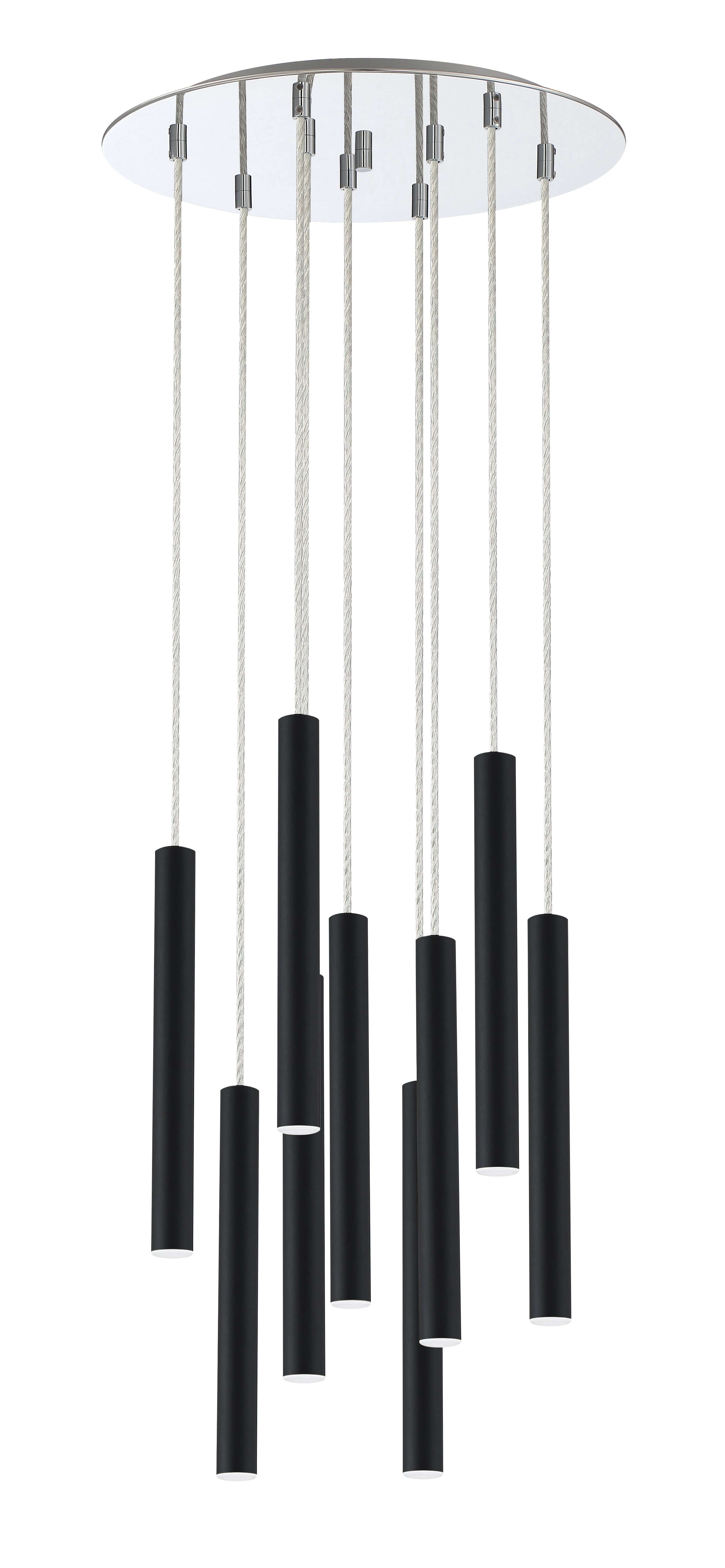 Forest LED 9 Light Chandelier Chrome