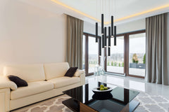 Forest LED 9 Light Chandelier Chrome