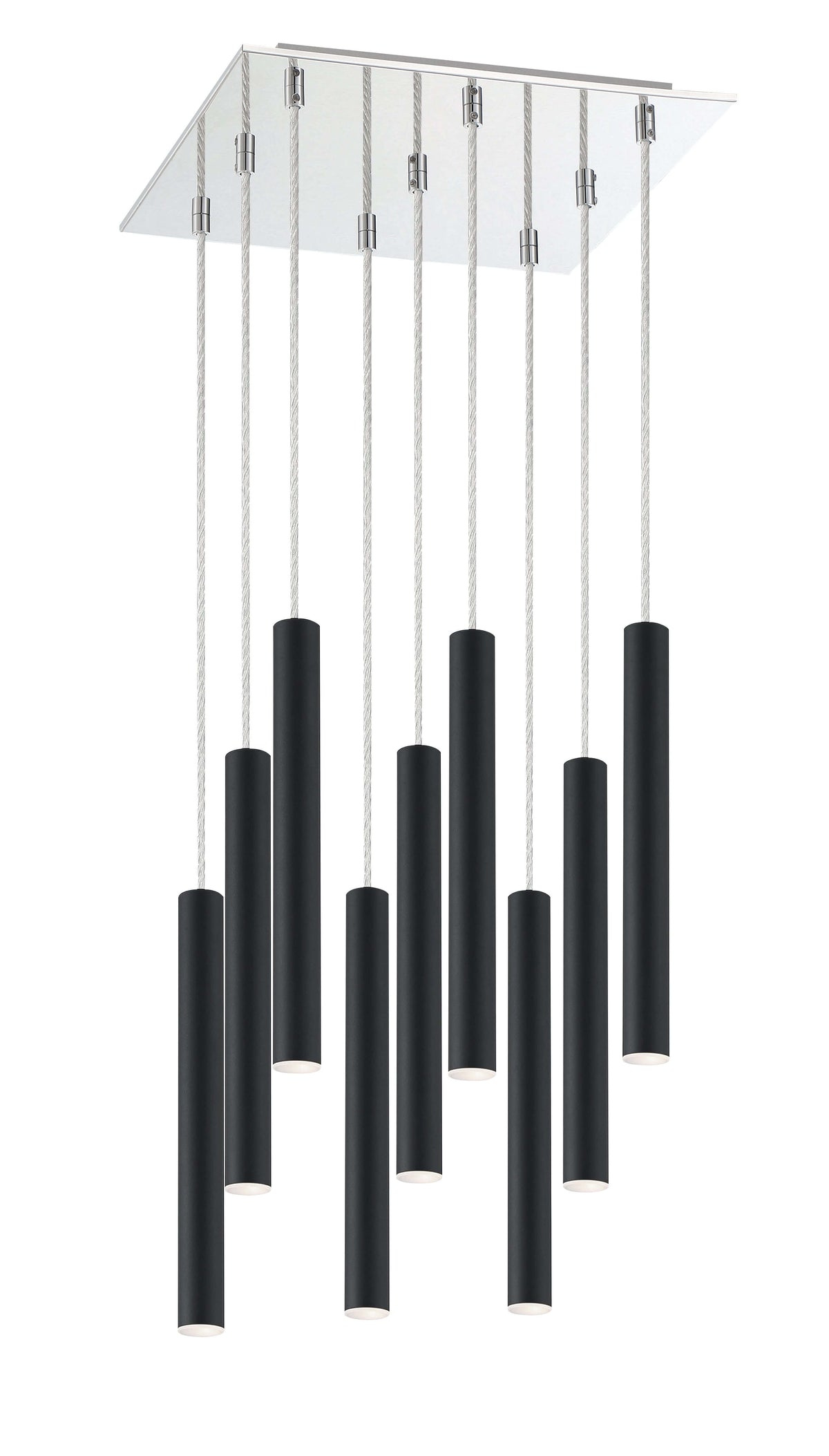 Forest LED 9 Light Chandelier Chrome