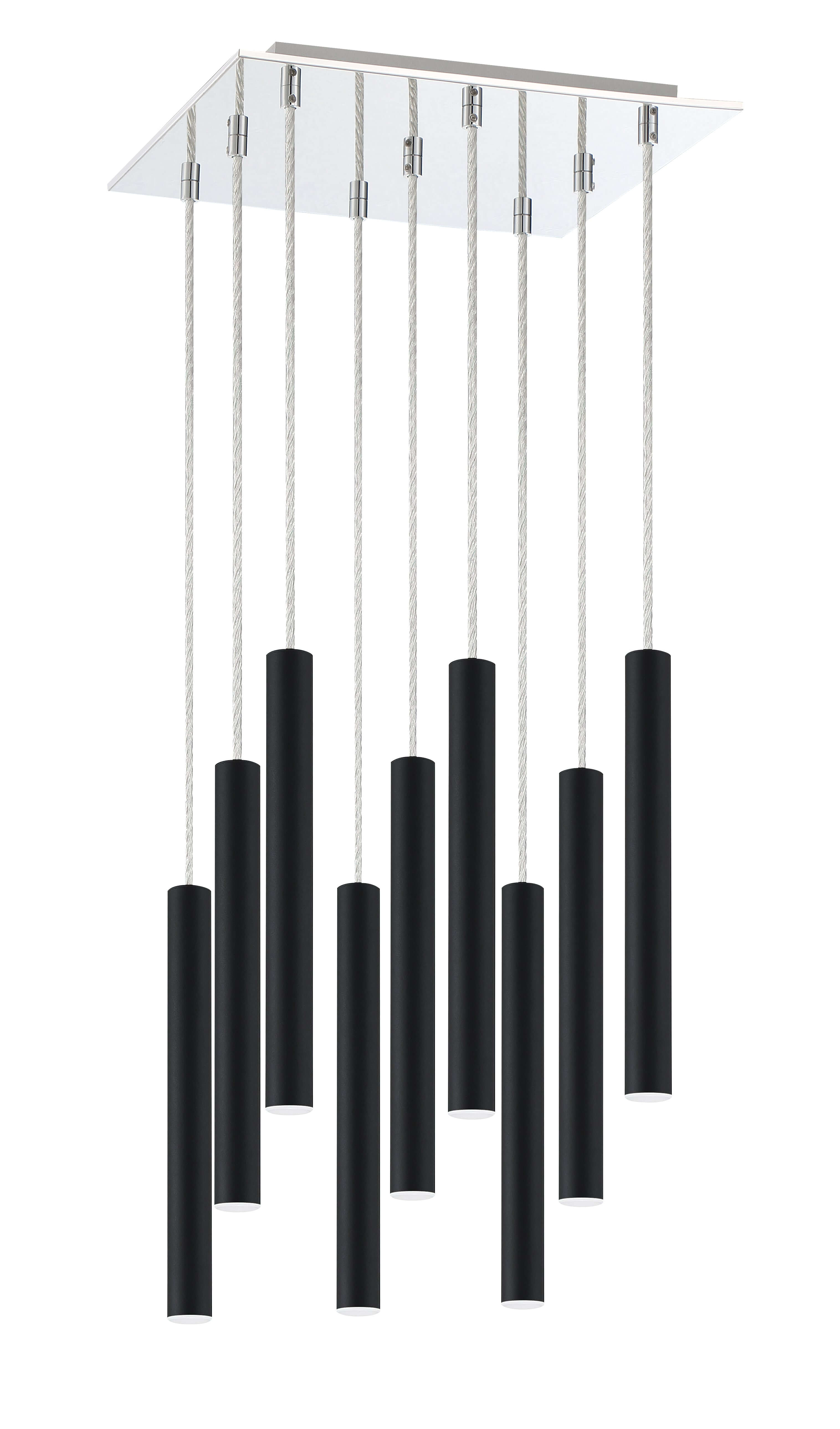 Forest LED 9 Light Chandelier Chrome