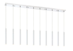 Forest LED 10 Light Linear Chandelier Chrome