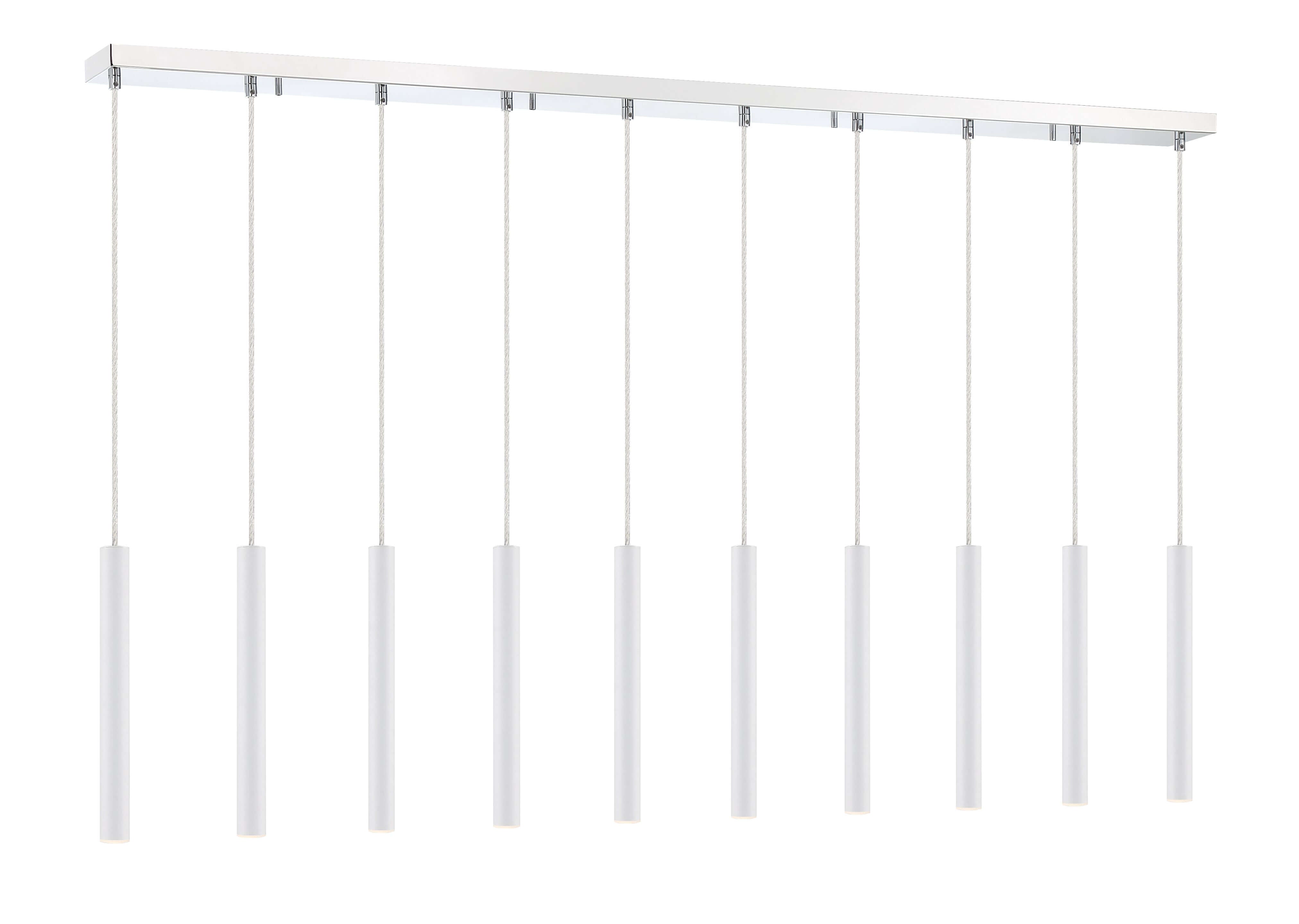 Forest LED 10 Light Linear Chandelier Chrome