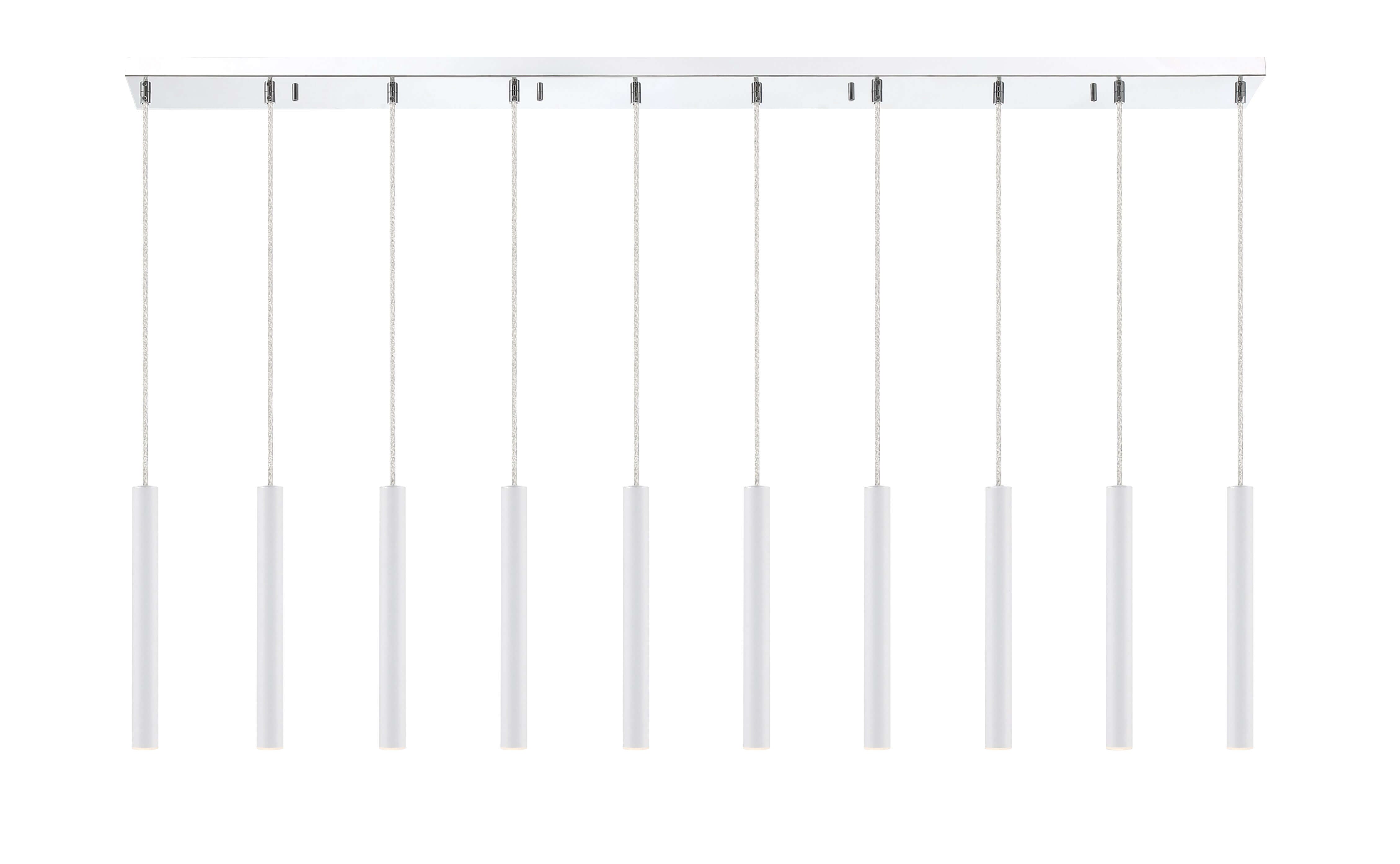 Forest LED 10 Light Linear Chandelier Chrome